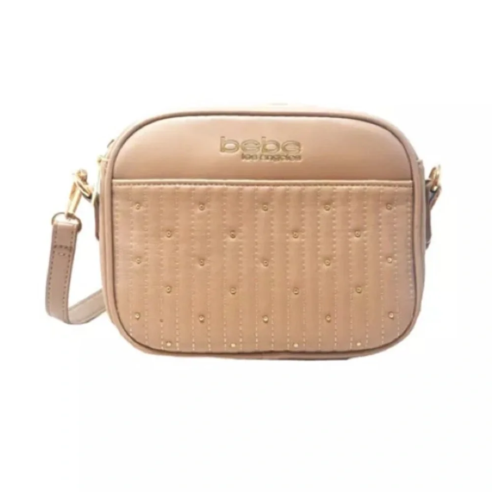 bebe Quilted Crossbody Bag in Blush Pink, NWT